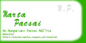 marta pacsai business card